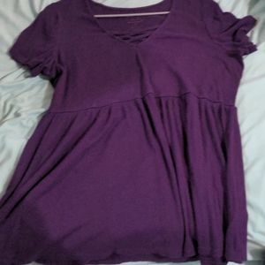 Torrid size 2 purple strappy babydoll tee